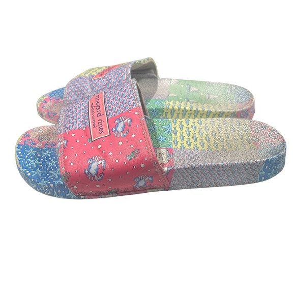 Vineyard Vines Slides Girl's Color Block Pool Slide Size 3-4‎ - Picture 1 of 9